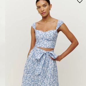 New With Tags- Reformation Clyde Linen Two Piece- Size 2P